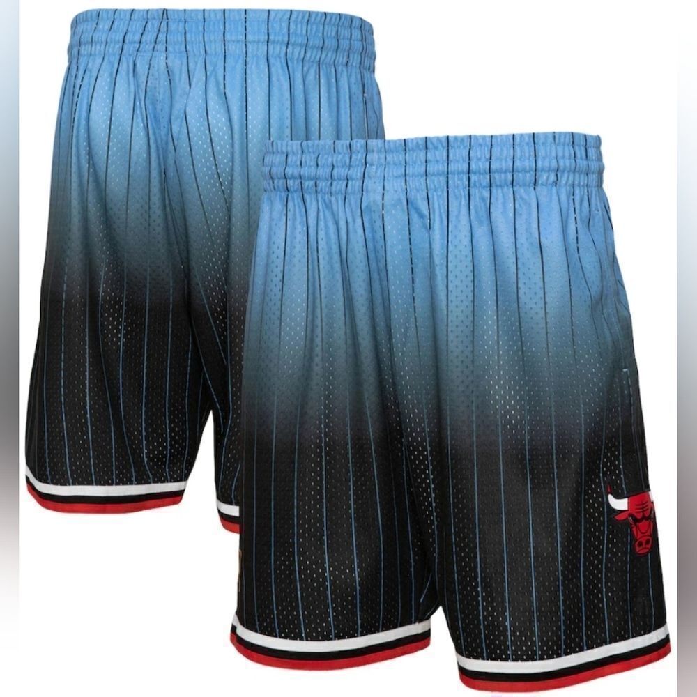 Men's Chicago Bulls Mitchell & Ness Black/Light Blue 1995/96 Hardwood Classics